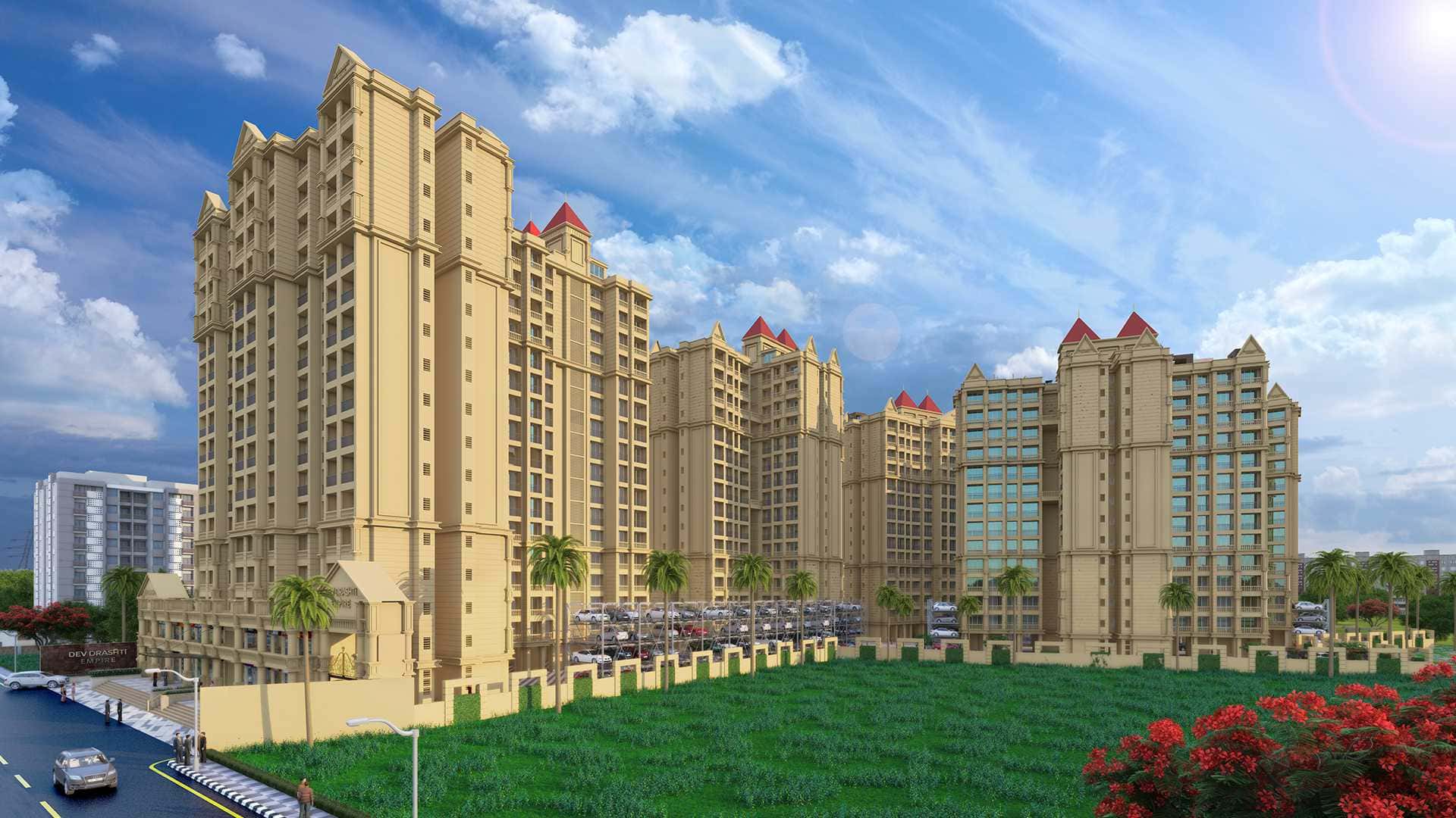 Aerial township view