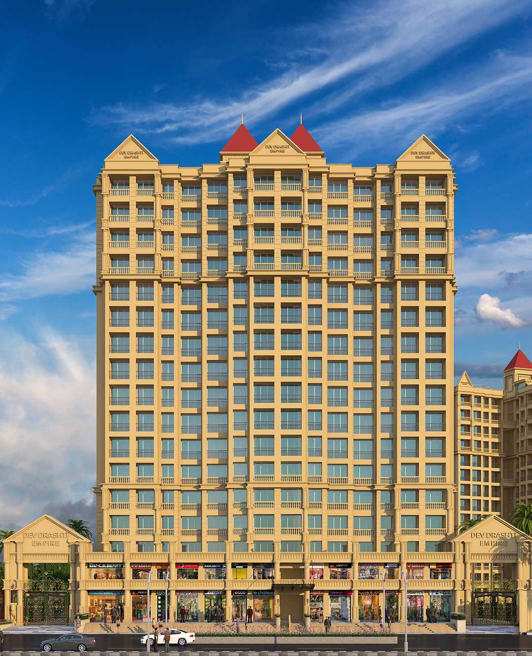 Front view of Dev Drashti Empire