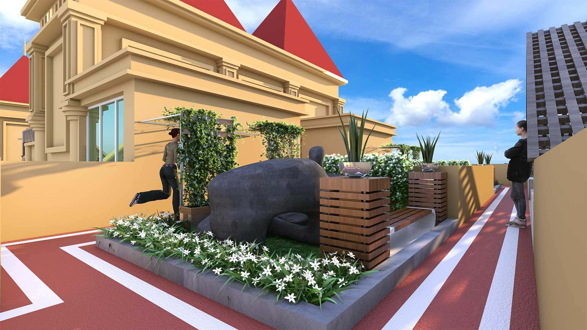 Terrace jogging track